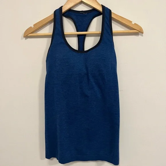 Lululemon Ebb & Flow Racerback Tank  Heathered Rugged Blue/Heathered Inkwell 6 - Picture 9 of 16